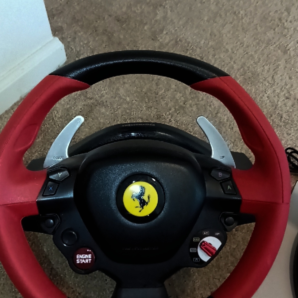 Ferrari Red and Black Gaming Steering Wheel